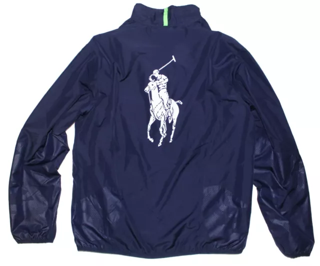 Polo Ralph Lauren Mens Navy US Open Wimbledon Pony Logo Windbreaker Camo Jacket