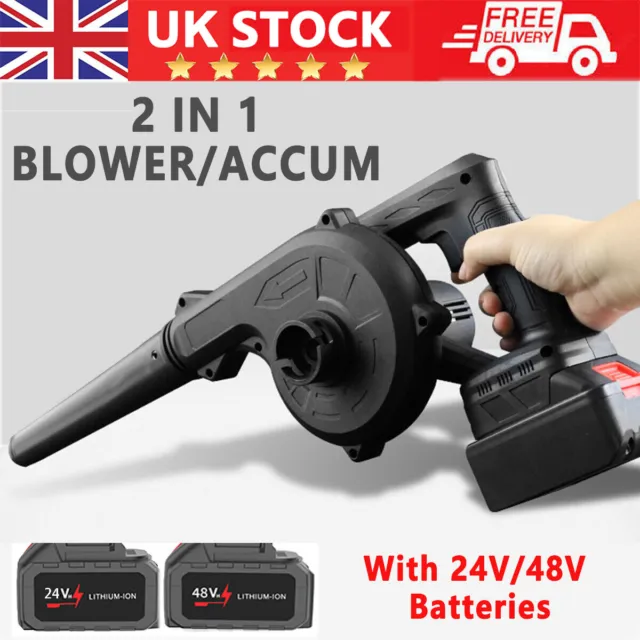 2-in-1 Cordless Leaf Blower 48V Garden Air Blower Suction & Vacuum With Battery
