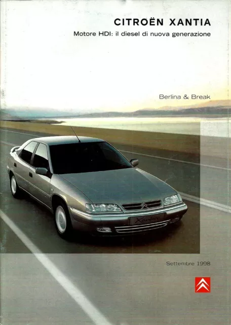 Brochure Depliant Citroen Xantia Berlina e Break 1998 Italiano 36 pagine