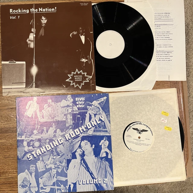 Elvis Presley Lot of 2 LPs Standing Room Only Vol 2 & Rocking the Nation Vol 1