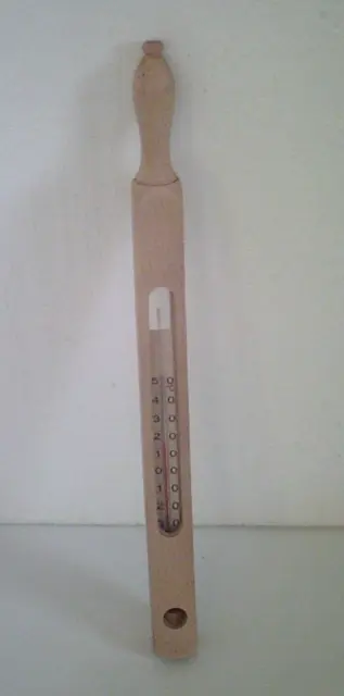 Großes 40 cm Holz - Bade - Thermometer mit Griff, für Baby, Kinder, Erwachsene