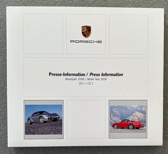 Porsche 2 CD’s Mj. 2006 Presse-Information Boxster Carrera GT Cayenne Cayman S