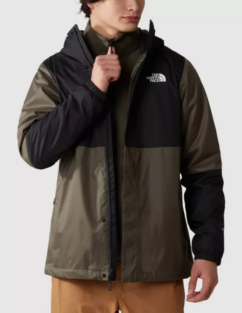 Giacca THE NORTH FACE da uomo Resolve Triclimate 3 in 1 - tutte le taglie - verde/nero.