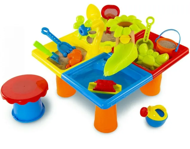 Kids Childrens Sand And Water Table Girls Boys Sandpit Outdoor Garden Play Set