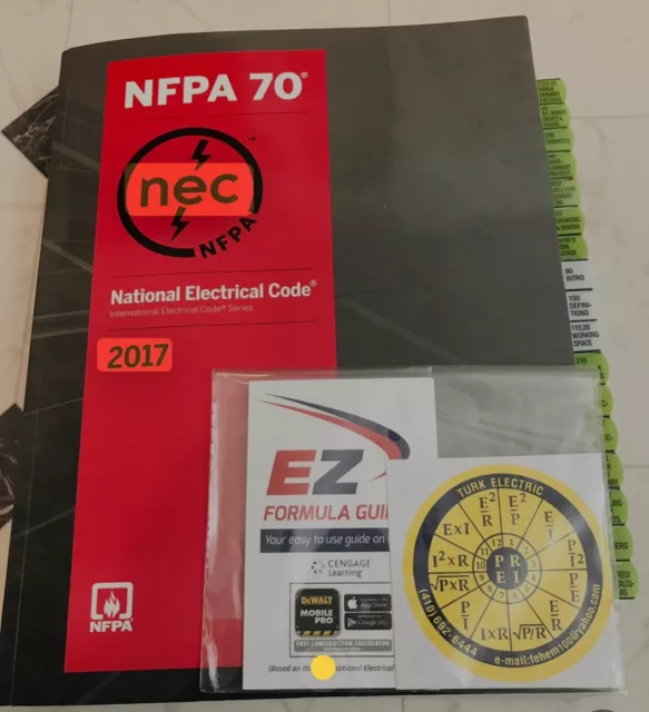 2017 NEC NFPA 70 National Electrical Code Book w/EZ Tabbed (Pre-tabbed) Read..**