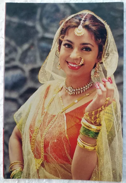 Carte postale originale rare acteur indien Juhi Chawla Rare ancienne carte...