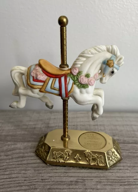 Willitts Design Ceramic Small Carousel Horse on a Metal Stand 1-4423 Group II