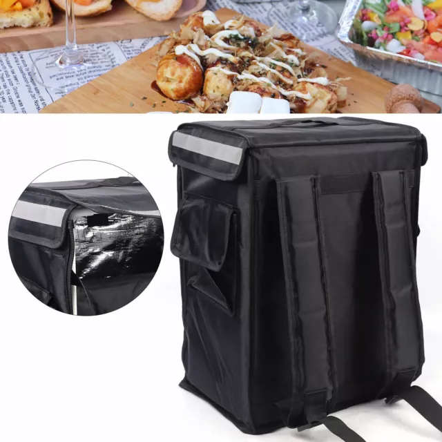 42L Food Delivery Insulated Bags Pizza Takeaway Thermal Warm/Cold Backpack Bag