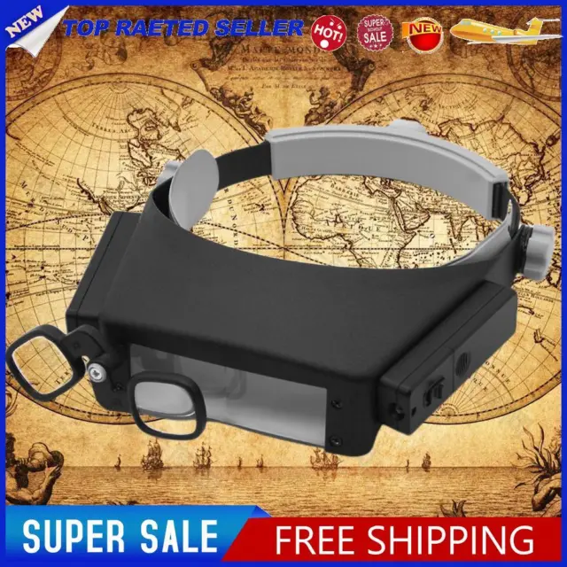Multifunctional Hands Free Magnifier Helmet Magnifying Glass for Reading Repair