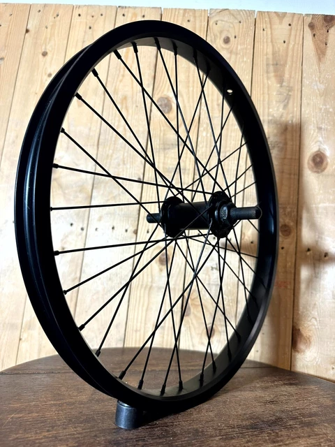 Komplett / Lager BMX Vorderrad - 20" - schwarz - 14mm Steckerachse
