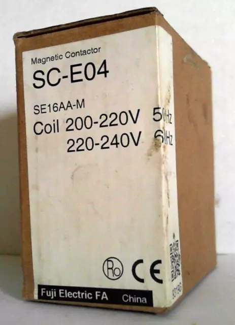 Fuji Electric SC-E04P 220VAC (60/50Hz) 18A Magnetic Contactor Coil Voltage