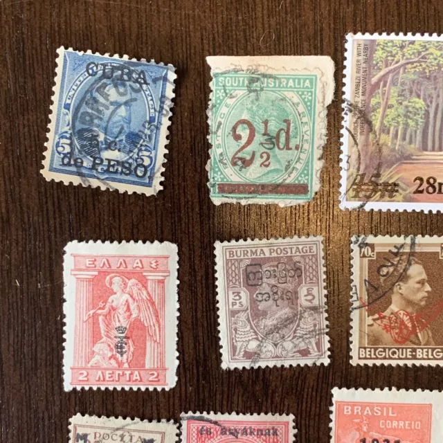 Worldwide Overprint Surcharged Lot Of 75 Different Stamps Many Countries, No Dup 2