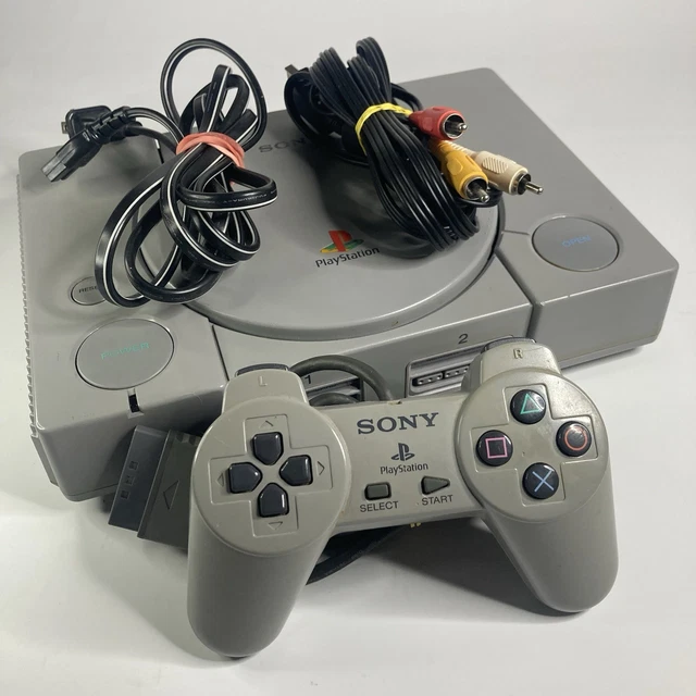 ORIGINAL PLAYSTATION (PS1) Console With Controller and Cables Tested ...