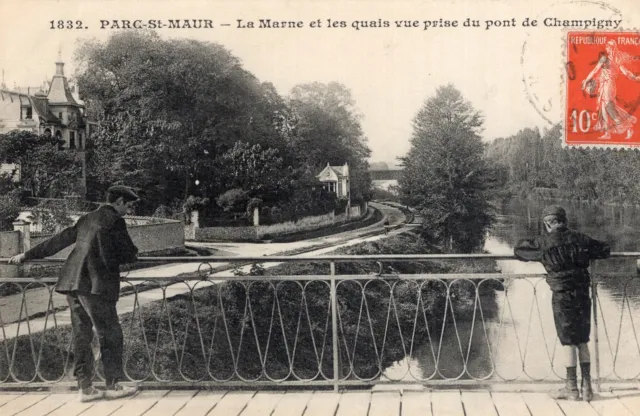 *10181 cpa Parc St Maur - la Marne et les Quais