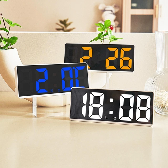 Sveglia elettronica, luminosità regolabile, calendario con display a LED