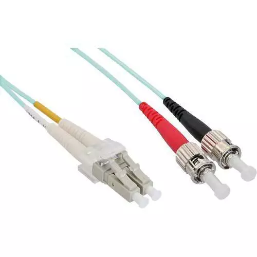 10x InLine LWL Duplex Kabel, LC/ST 50/125µm, OM3, 10m