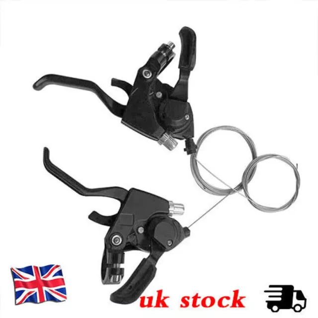 For Shimano ST-EF51 GEAR Shifter 3x7 3X8 V-Brake Lever Speed Set Bike MTB UK new