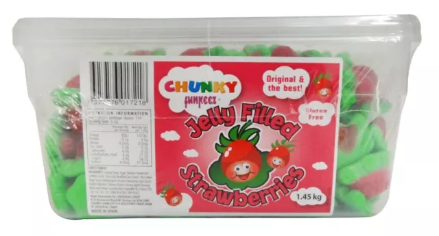 Chunky Funkeez Jelly Filled Strawberries (1.45kg Tub) 3