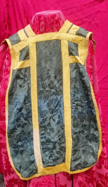 ANTICO PARAMENTO SACRO LITURGICO seta verde
