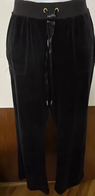 Black Juicy Couture Velour Pants Size Medium