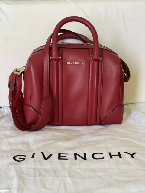 GIVENCHY Red Leather LUCREZIA Mini Bag (Pre-Owned - Excellent Condition)