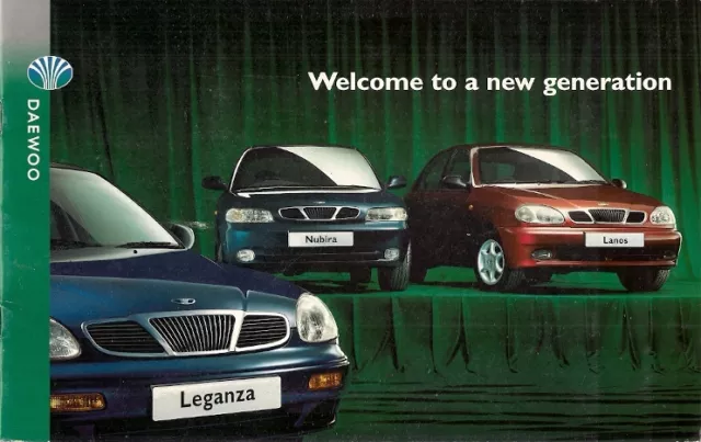 Daewoo Range 1997-98 UK Market Sales Brochure Lanos Nubira Leganza