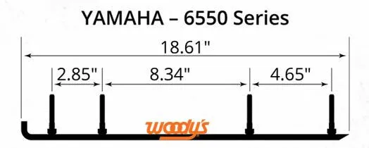 Woody's HSY-6550 Top-Stock Hard-Surfaced Wear Rods, 2000-04 Yamaha