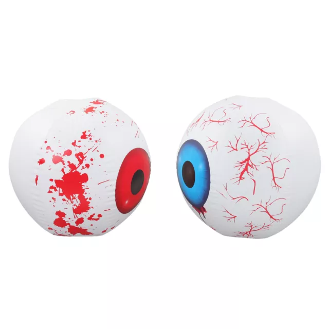 Halloween Inflatables Eyeball 2 Pack Outdoor Decoration 12 Color Adjustable LED