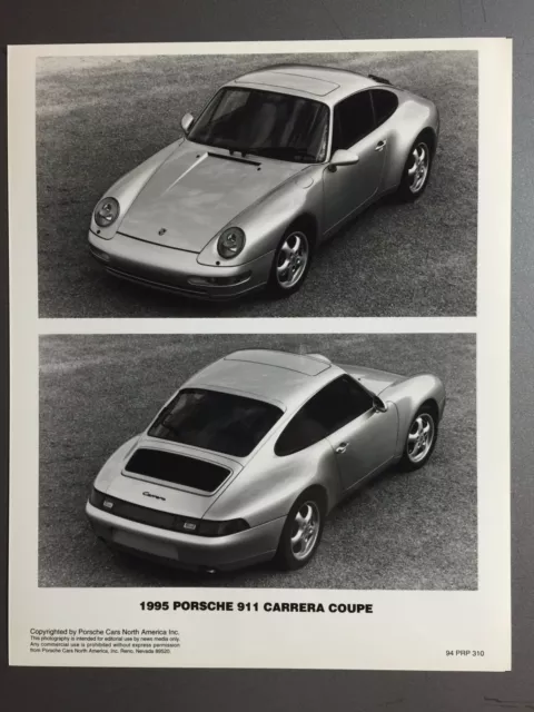 1995 Porsche 911 Carrera Coupe Press Photo PCNA Issued - RARE!! Awesome L@@K