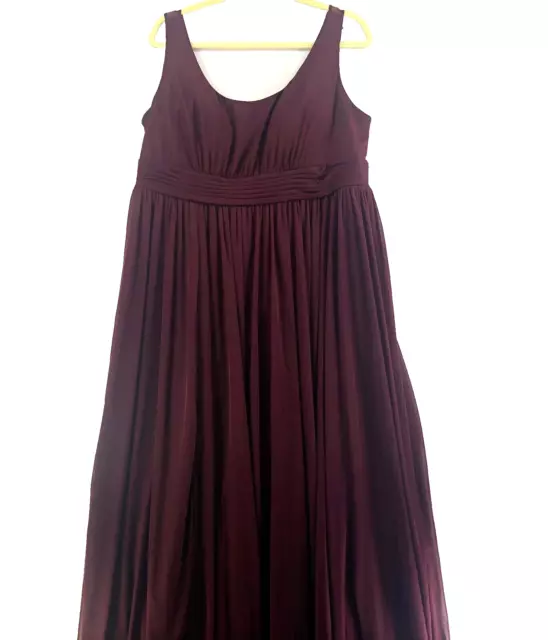 Azazie Formal Dress Women Sz 16 (A18) Maroon Long Fancy Bridesmaid Wedding Prom