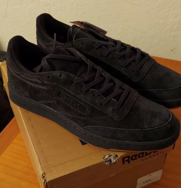 REEBOK CLASSIC CLUB c 85 TG BD1885 Lead Black Gum Size 12 New With