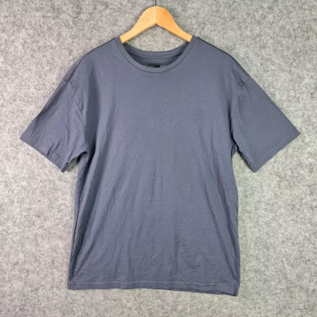 Premium Tee Mens T-Shirt Size XS Extra Small Blue Solid Plain Short Sleeve 3613