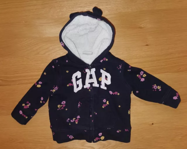 BABY GAP KAPUTZENPULLOVER WINTER GR 6-12 M ( 68-74 cm) dunkelblau