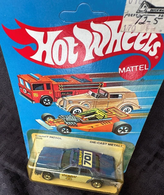 1982 Hot Wheels Sheriff Police Patrol Car Unpunched Card With
