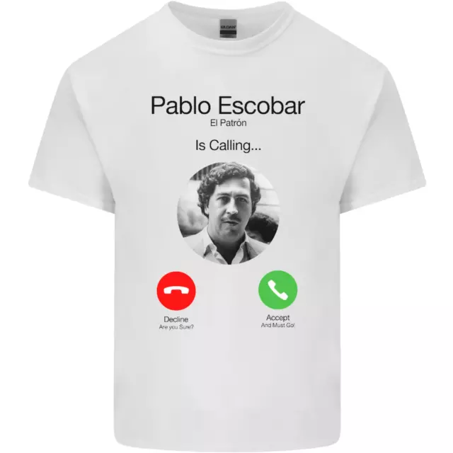 T-shirt top Pablo Escobar El Patron Is Calling da uomo in cotone