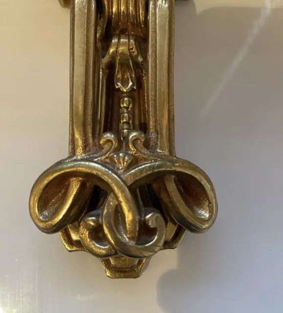 A KENRICK & SONS England Antique Large Brass Door Knocker Serial# 224 21.5x10cm 3