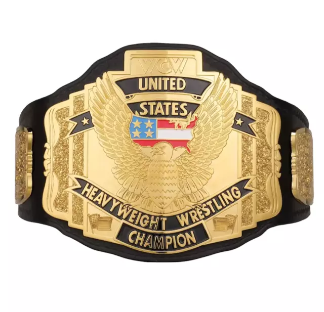 WCW United States Championship Replica Title Belt available in 2, 4, & 6mm Brass