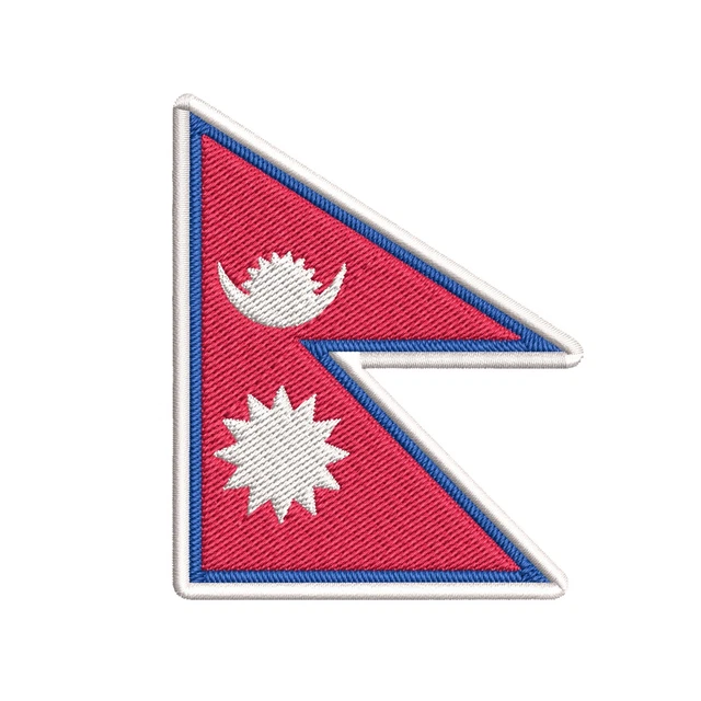 NEPAL FLAG PATCH embroidered ironon NEPALI NEPALESE MOUNT EVEREST