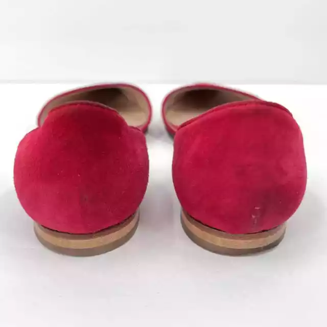 MANOLO BLAHNIK Shoes Womens 7 7.5 Fucshia Pointy 2 Piece D'Orsay Flat Soussaba 3
