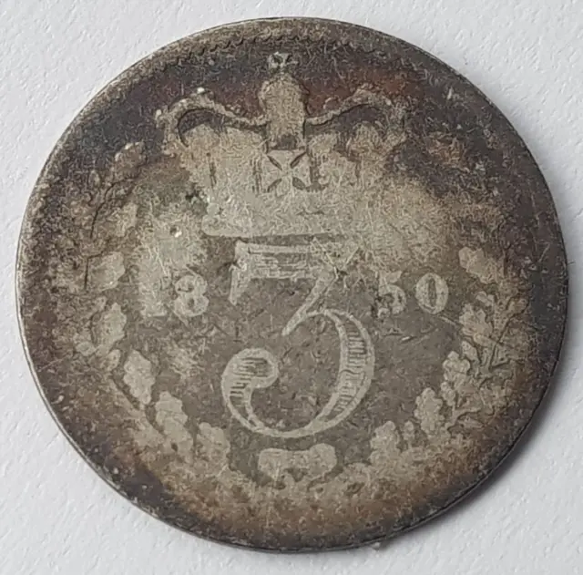 *Scarce* 1850 Victoria Threepence Silver Coin
