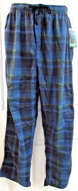 RUGGED FRONTIER Men's Comfy Polar Fleece Lounge Pant  #8 - Blue/Green Plaid