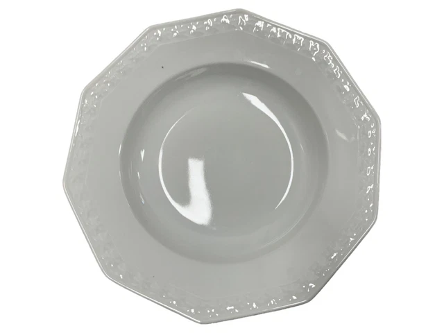 Set 6 Piatti Frutta In Bone China - Collezione Federica, Bianco, Diametro 21cm, Eleganti E Lavabili - Foto 7