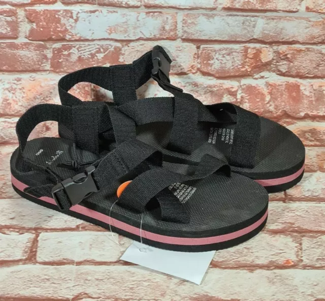 BNWT Older Girls Sz 5 SNR Anko Brand Casual Black Sandal Buckle Shoes