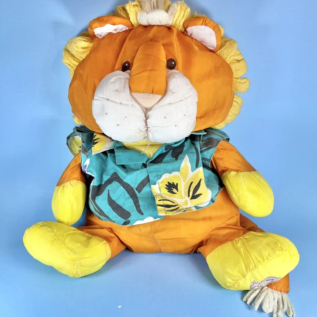 Vintage 1987 Wild Puffalump - Fisher Price Yellow & Orange Lion w Hawaiian Shirt