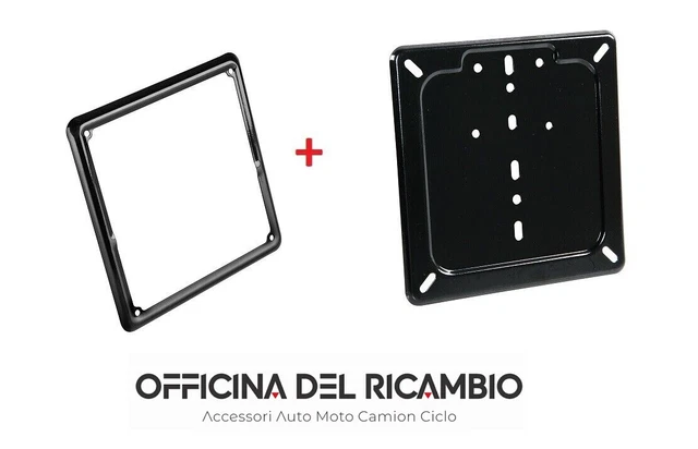 4 Clips Supports De Plaque D'Immatriculation En Acier Inoxydable - Cadre Avec Ressort Pour Voiture Et Remorque