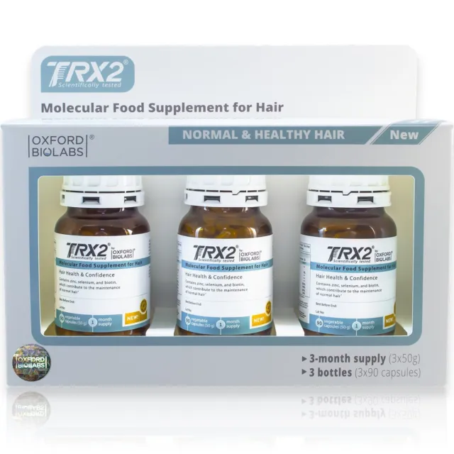 Complément alimentaire moléculaire TRX2® pour cheveux | Pack de 3 bouteilles 3