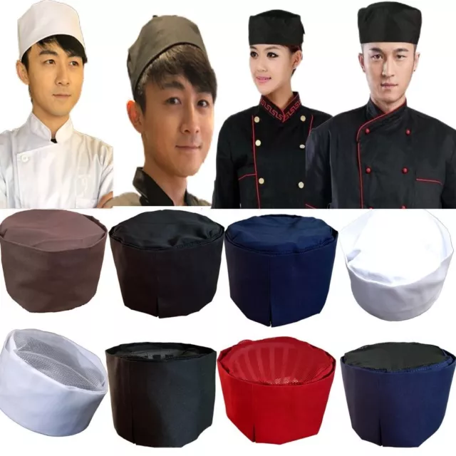 Cooking Hat Headwear Flat Cap Work Hat Mesh Top Skull Cap Catering Chef Hat