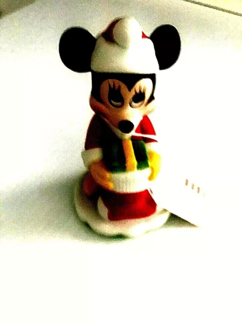 Vintage "3D" MINNIE MOUSE ceramic  ornament.Pristine DISNEY! A great collectable