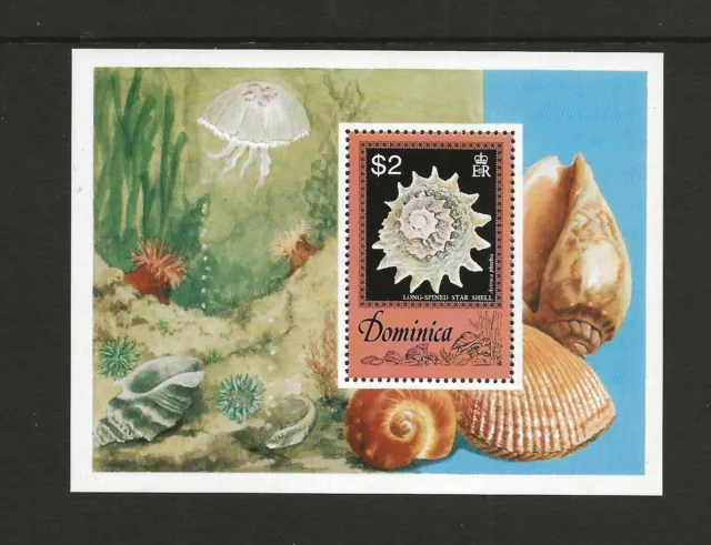 1976 Dominica Shells SG MS561 MNH