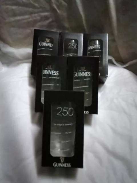 Guinness Biergläser 6er Set, 250 Jahre Guinness, Irish Beer, NEU & OVP #4